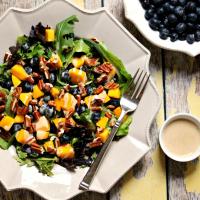 Blueberry and Mango Salad with Tahini Ginger Dressing_image