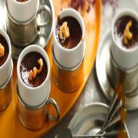 Chocolate Yogurt Pots de Creme with Candied Orange Peel_image