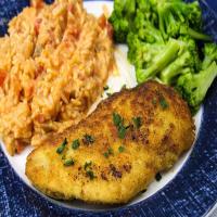 Parmesan Crusted Chicken With Creamy Risotto_image