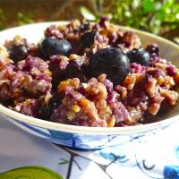 Peanut Butter Oatmeal with Blueberries_image