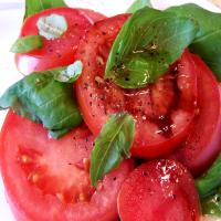 Tomatoes With Fresh Basil and Aged Balsamic image