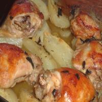 Kotopoulo Skorthato (Lemon Garlic Chicken With Potatoes)_image