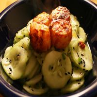 Cucumber Salad with Spicy Wasabi Dressing image