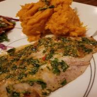 Moroccan Spiced Fish With Sweet Potato Mash_image