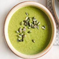 Herby broccoli & pea soup image