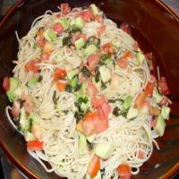 Angel Hair With Avocado and Tomatoes image