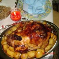 Greek Traditional Turkey with Chestnut and Pine Nut Stuffing image