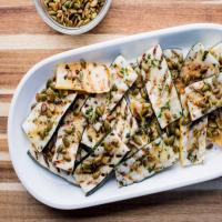 Grilled Zucchini and Squash with Brown Sugar-Bourbon Pumpkin Seeds image