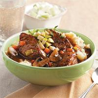 Pork Tenderloin and Mushroom Stew with Apple Potato Mash Recipe - (4.7/5) image