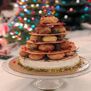 Cream Puff Christmas Tree Cake - Solo-Dolce_image