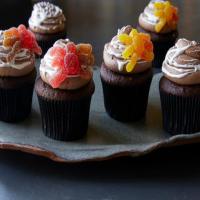 Chocolate Spider Web Cupcakes image