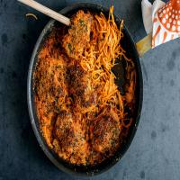 One-Pan Crispy Spaghetti and Chicken image