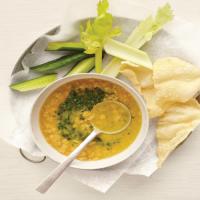 Yellow Lentil Soup with Cilantro Chutney image