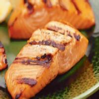 Grilled Salmon with soy/maple glaze image