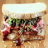 Turkey, Cranberry and Cream Cheese Sandwich with Sprouts and Sunflower Seeds Recipe - (4.6/5) image