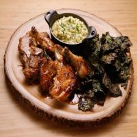 Sticky Brick Chicken with Creamed Corn and Crispy Kale_image