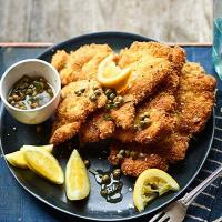 Chicken schnitzel with brown butter & capers image