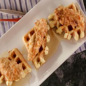 Buttermilk Waffles with Buttermilk Fried Chicken Tenders image