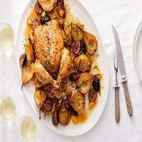 Citrusy Roast Chicken With Pears and Figs image