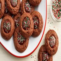 Chocolate-Toffee Thumbprint Cookies image