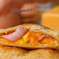 Ham Egg & Cheddar Pockets Recipe by Tasty_image