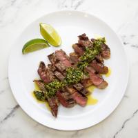 Grilled Steak With Scallion And Cilantro Sauce Recipe by Tasty_image