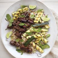 Grilled Beef Skewers with Zucchini and Mint_image
