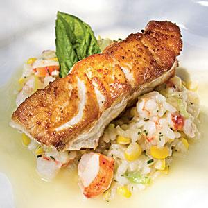 Roasted Grouper with Seafood Risotto and Champagne Citrus Beurre Blanc Recipe - (4.1/5) image