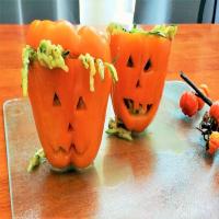 Halloween Pesto Pasta Stuffed Peppers (Low-Carb Recipe!)_image