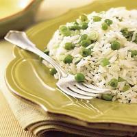 Jasmine Rice with Green Onions, Peas, and Lemon image