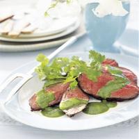 Grilled Flat Iron Steak with Chimichurri Sauce image