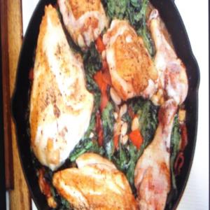 CHICKEN WITH WHITE BEANS AND SPINACH_image