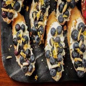 Blueberry Toasts With Lemon Ricotta image