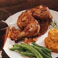 Roast Cornish Game Hen with Spicy Fruit Salsa_image