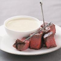 Grilled Steak Appetizers with Stilton Sauce image