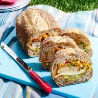 Ale-Brined Roasted-Turkey Sandwich with Red-Pepper Pesto_image