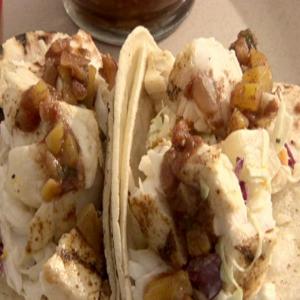 Halibut Tacos with Peach Salsa_image