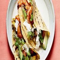 Spicy Shrimp Fajitas with Grilled Pineapple Pico_image