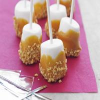 Nutty Caramel Marshmallow Pops image