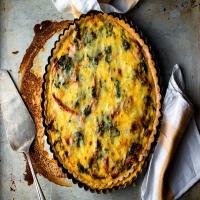 Quiche With Red Peppers and Spinach image
