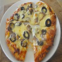 Quick Pizza With Olives and Anchovies image