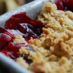 Our Gareth's Cherry and Coconut Crumble image