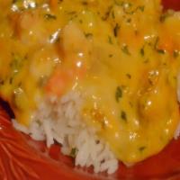 Cheesy Shrimp Over Rice_image