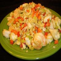 Curried Seafood and Vegetables over Rice image