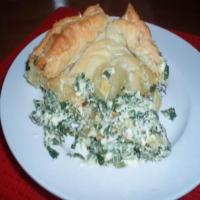 Spinach Cheese Casserole In Puff Pastry_image