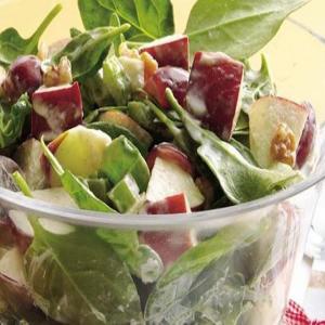 Spinach Waldorf Salad with Cinnamon-Apple Dressing_image