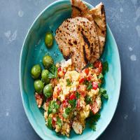 Turkish Eggs With Olives, Feta and Tomatoes (Menemen) image