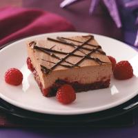 Chocolate Cran-Raspberry Cheesecake Bars image