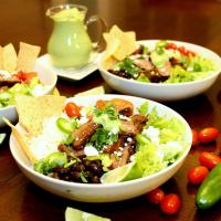 Tex-Mex Beef Bowl with Avocado Cilantro Dressing image