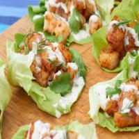 Grilled Shrimp Lettuce Cups with Creamy Herb Sauce_image